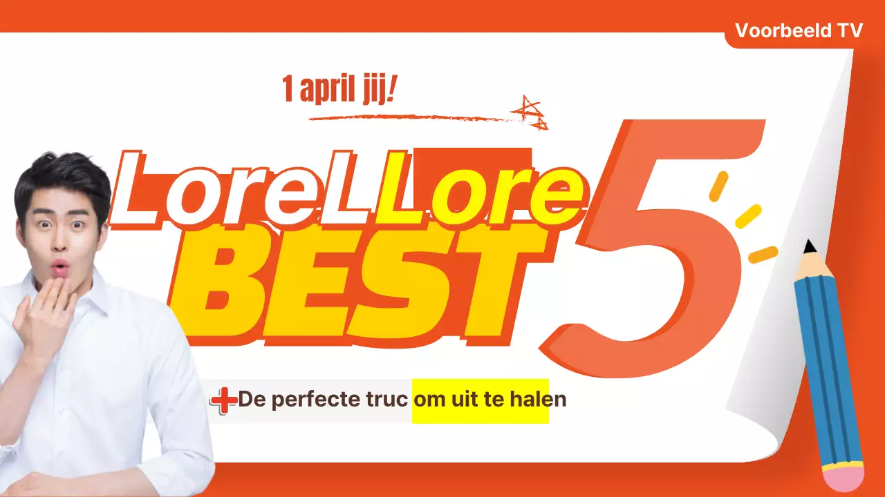 Oranje-gele duimnagel voor 1 april