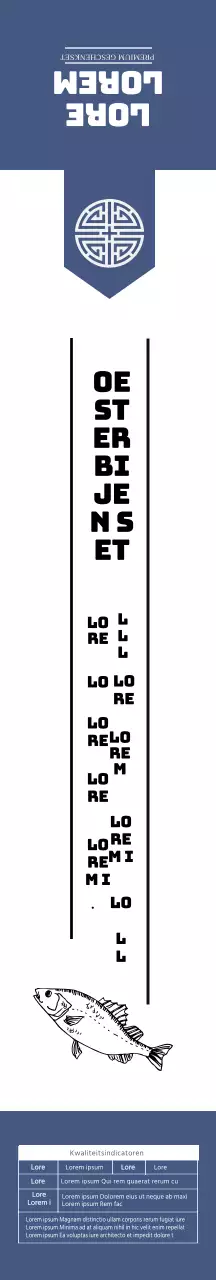 Wit Blauw Nette Illustratie Oester Set