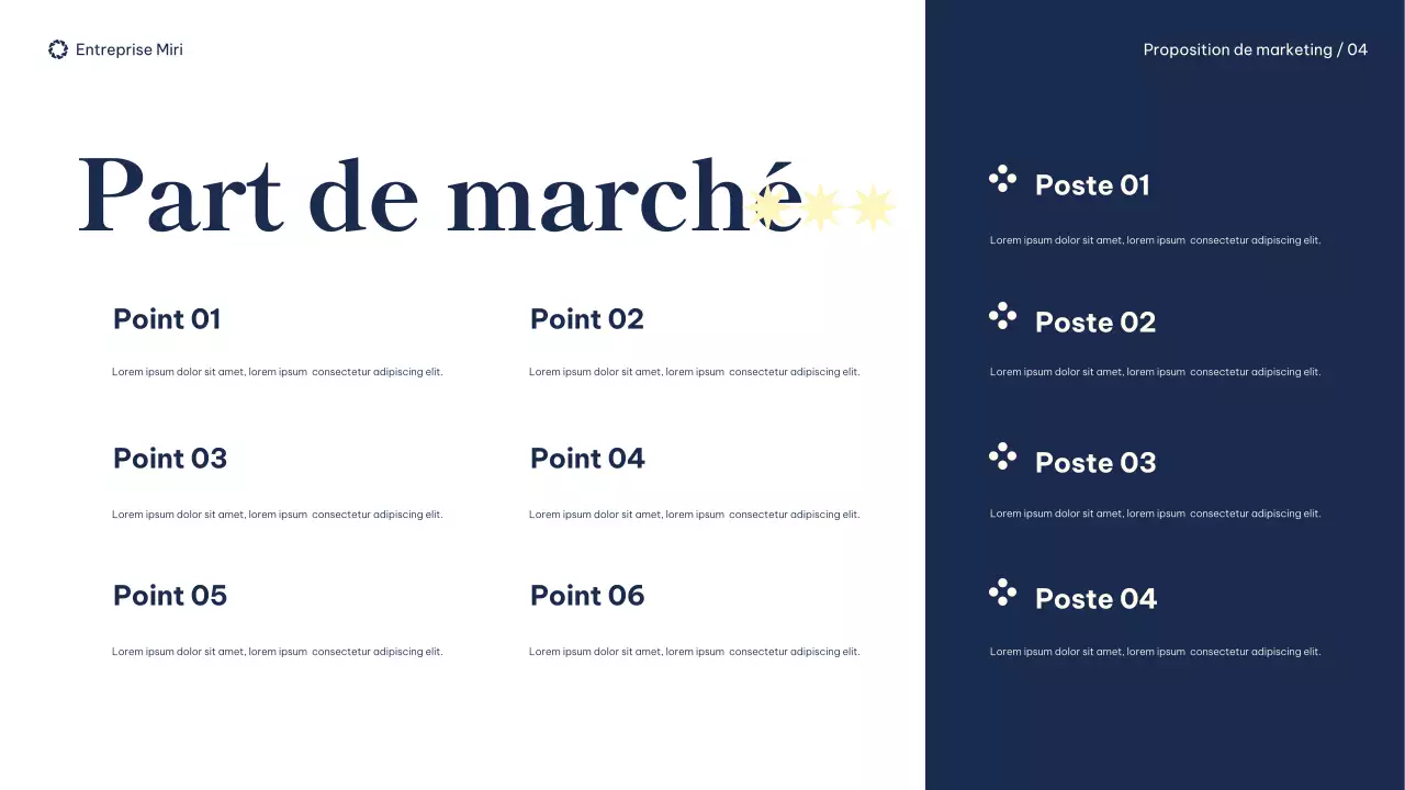 document de proposition de marketing moderne de la marine