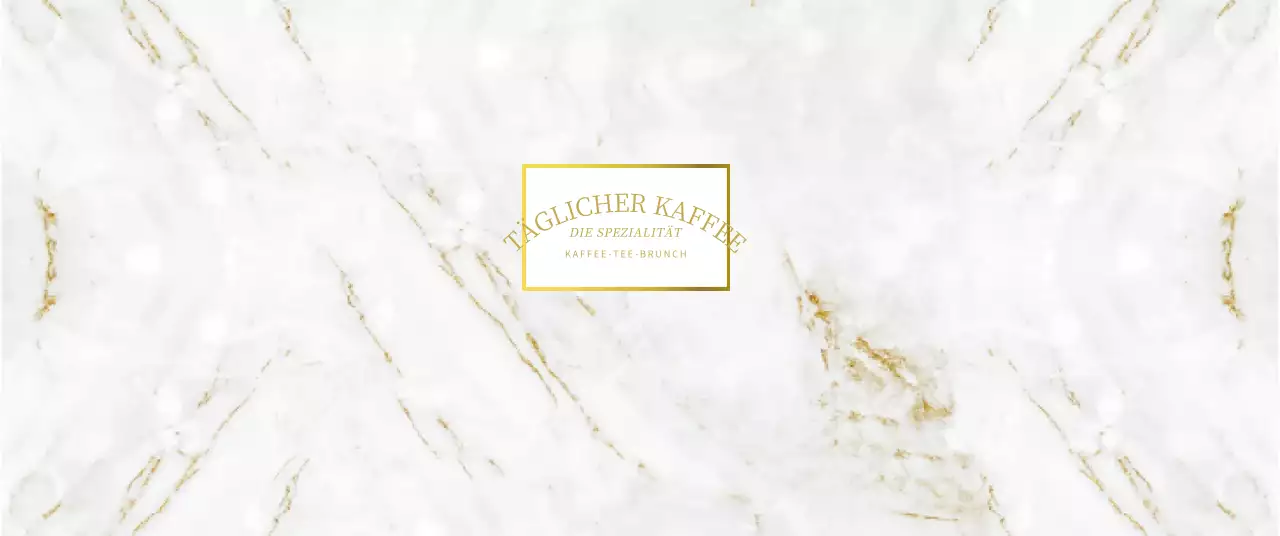 Für ein gehobenes Konzept-Café in Gold und Weiß