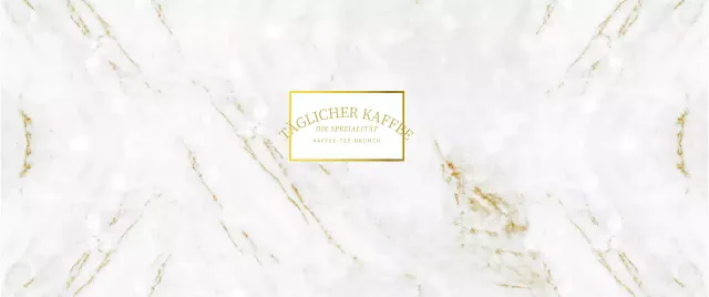 Für ein gehobenes Konzept-Café in Gold und Weiß