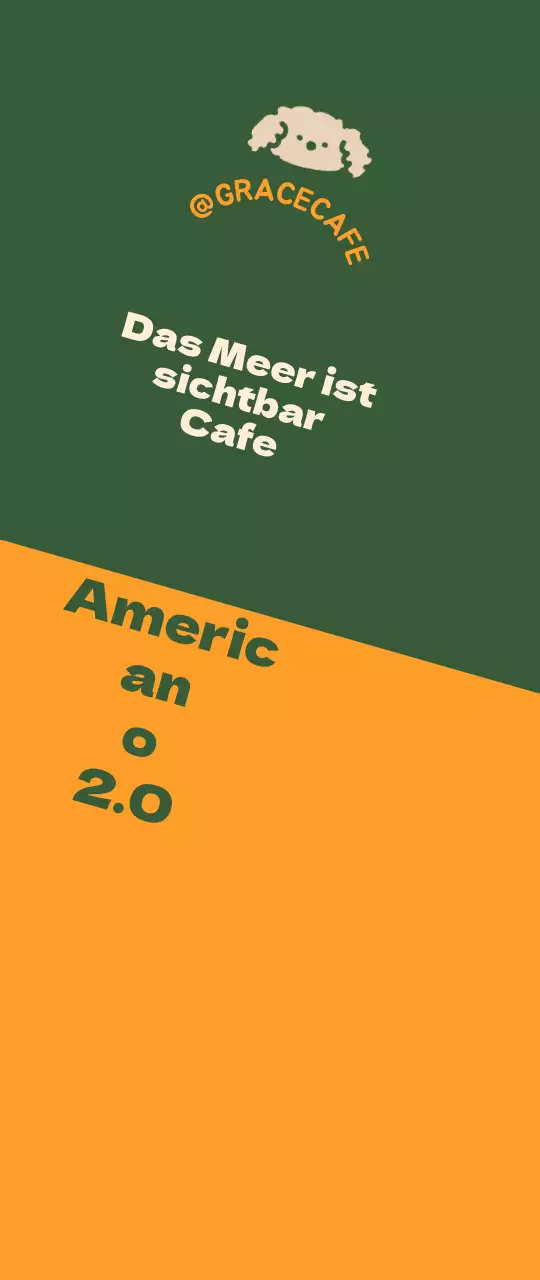 Eine hübsche grüne und orangefarbene Café-Logo-Stil Menü Führer und Förderung.