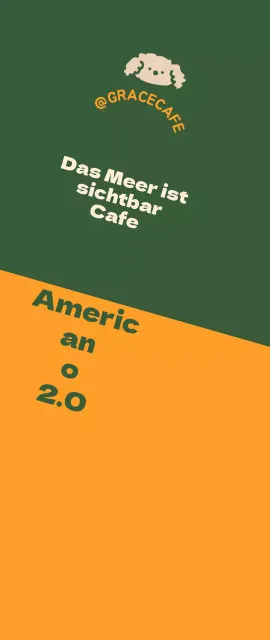 Eine hübsche grüne und orangefarbene Café-Logo-Stil Menü Führer und Förderung.