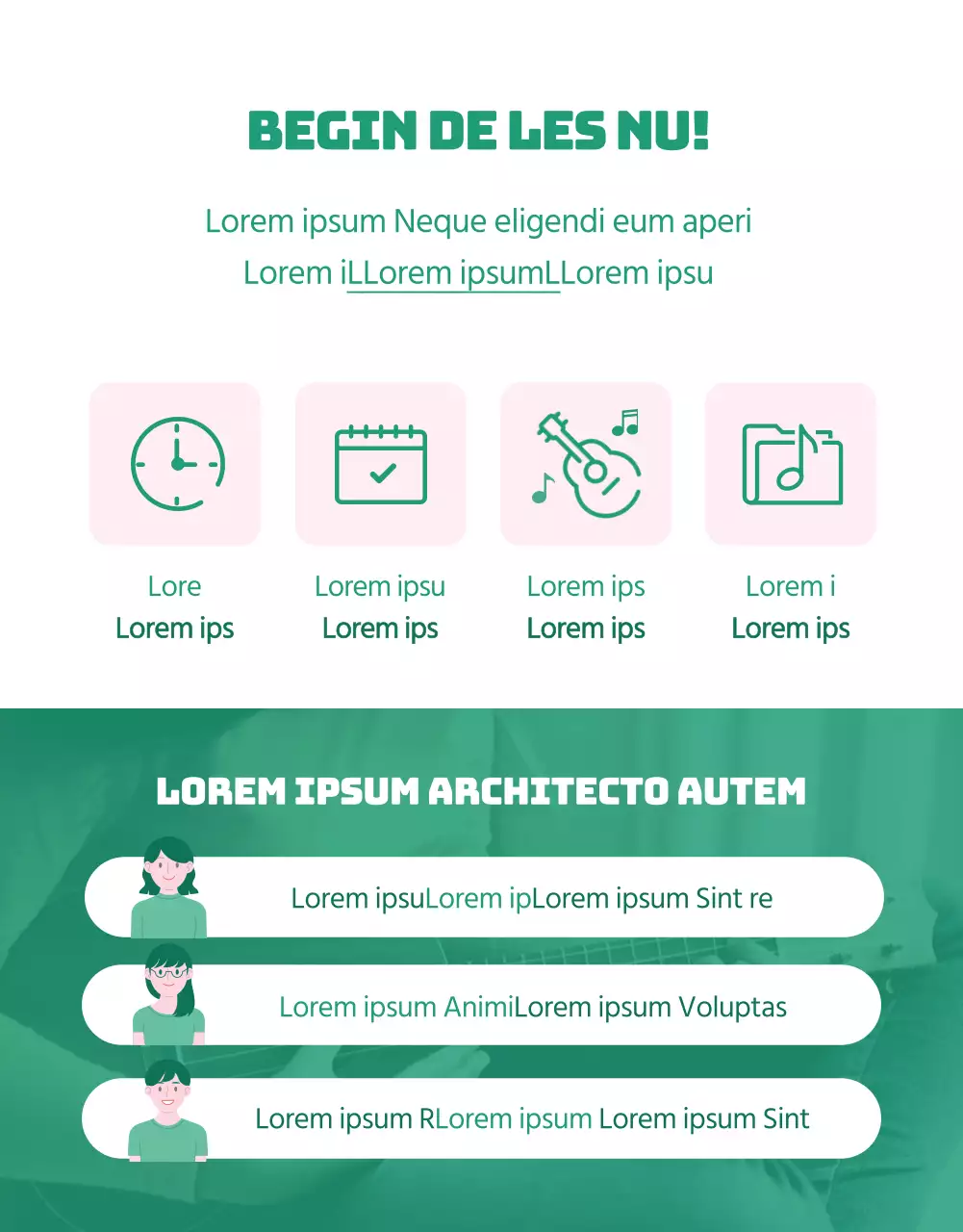 Privéles Hawaiian Tropical Ukulele in Groen en Roze