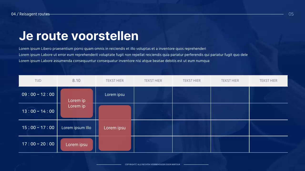 Reisgids met paars thema