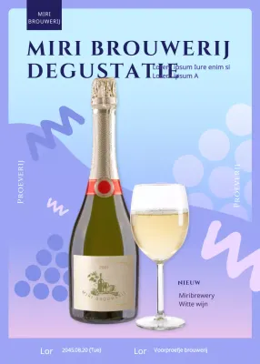 Mauve leuke illustratie event popup voor een wijnproeverij