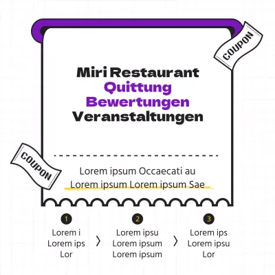 Inhalt der Eingangskontrolle in lila und schwarz