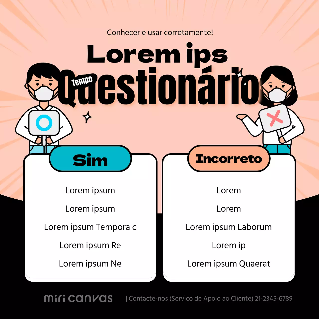 Orange quizzo contraste layout corona
