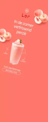 Eenvoudige stijl in roze en wit om een zomermenu te promoten