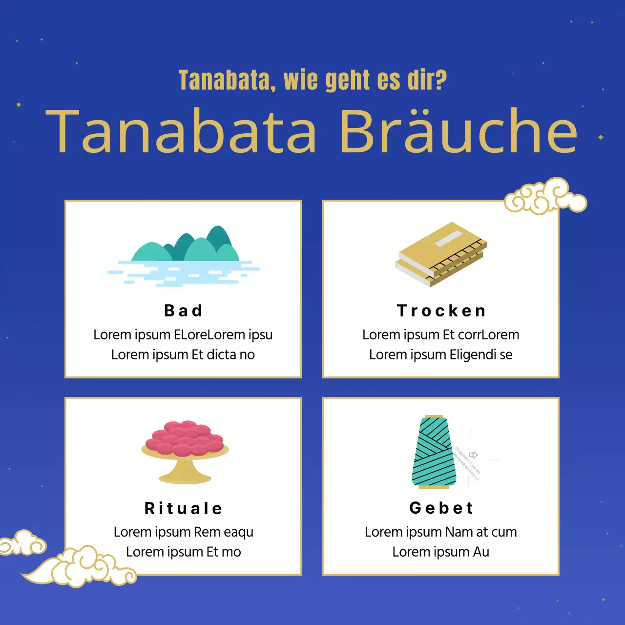 Thematische Führungen zum Jubiläumsjahr des Hundes und der Weberkonstellationen mit traditionellen und orientalischen Illustrationen in Blau, Türkis und Lila