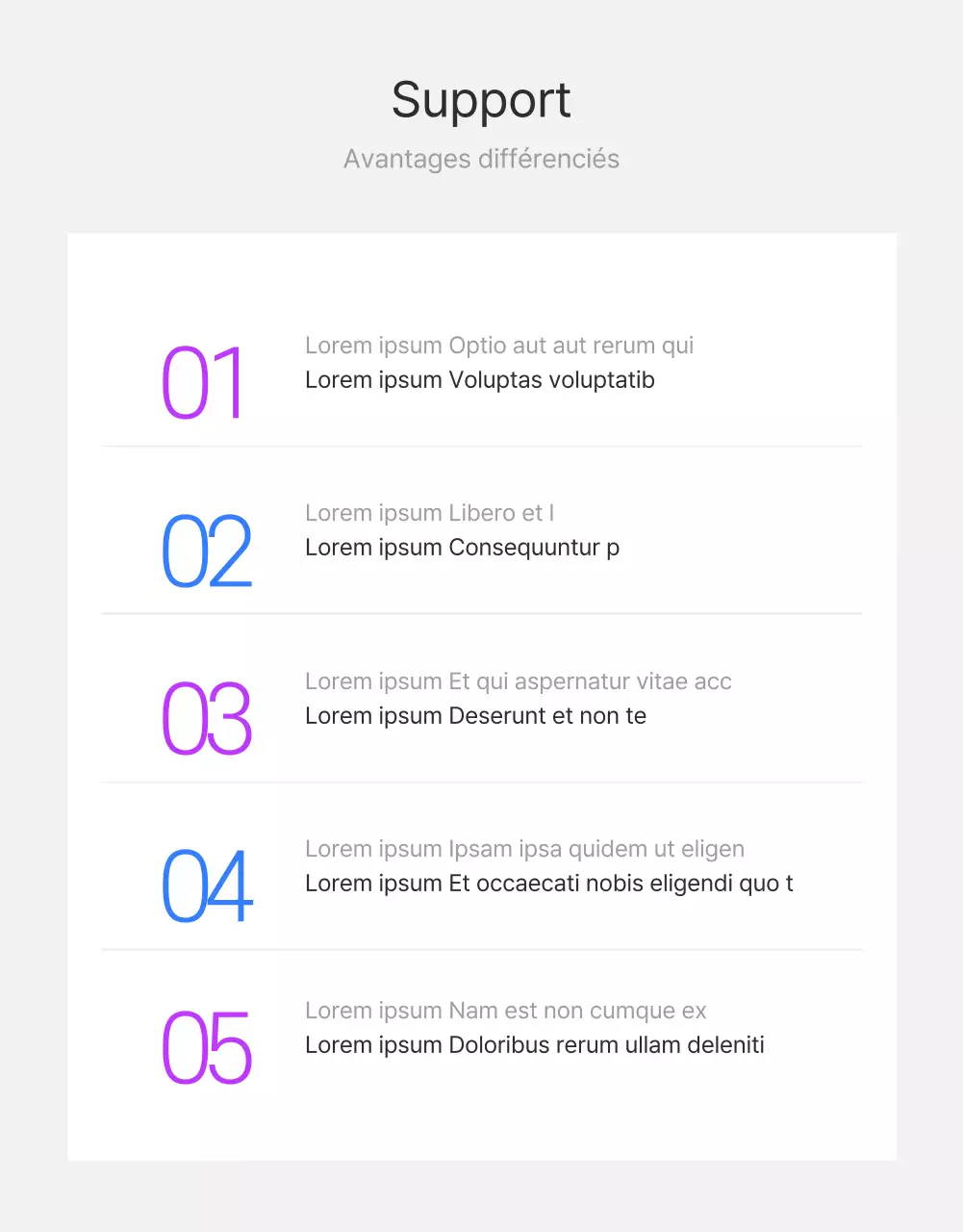 Page de détails sur le transporteur