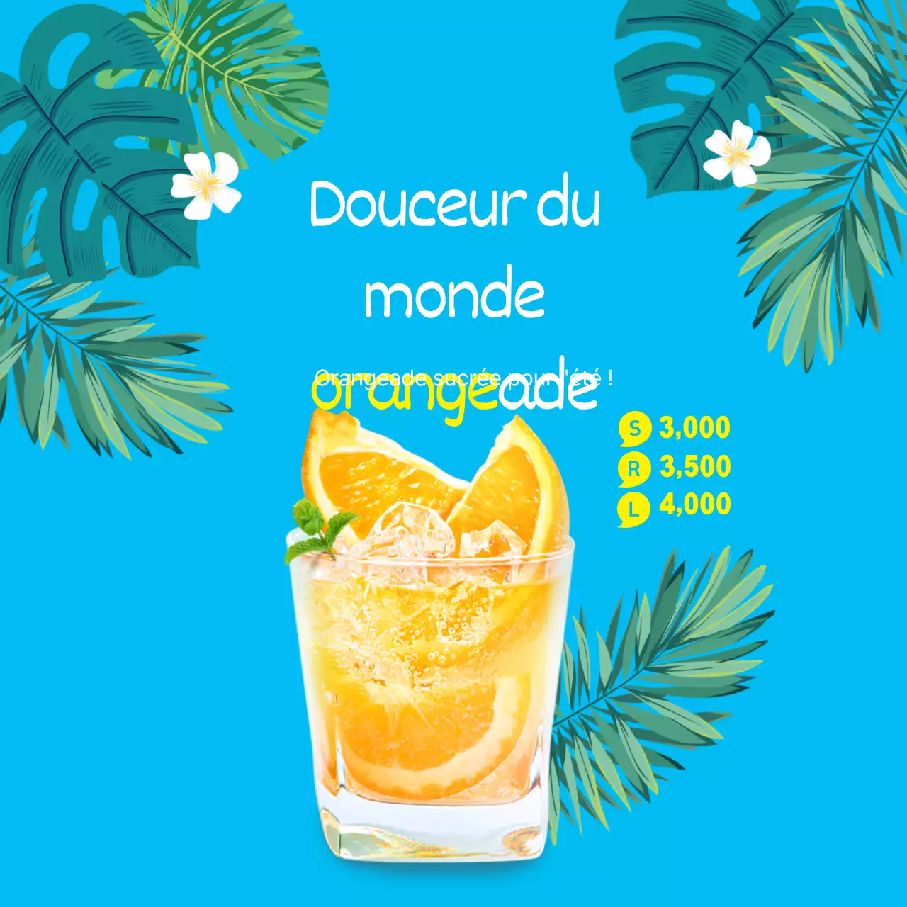 Boissons d'été au café