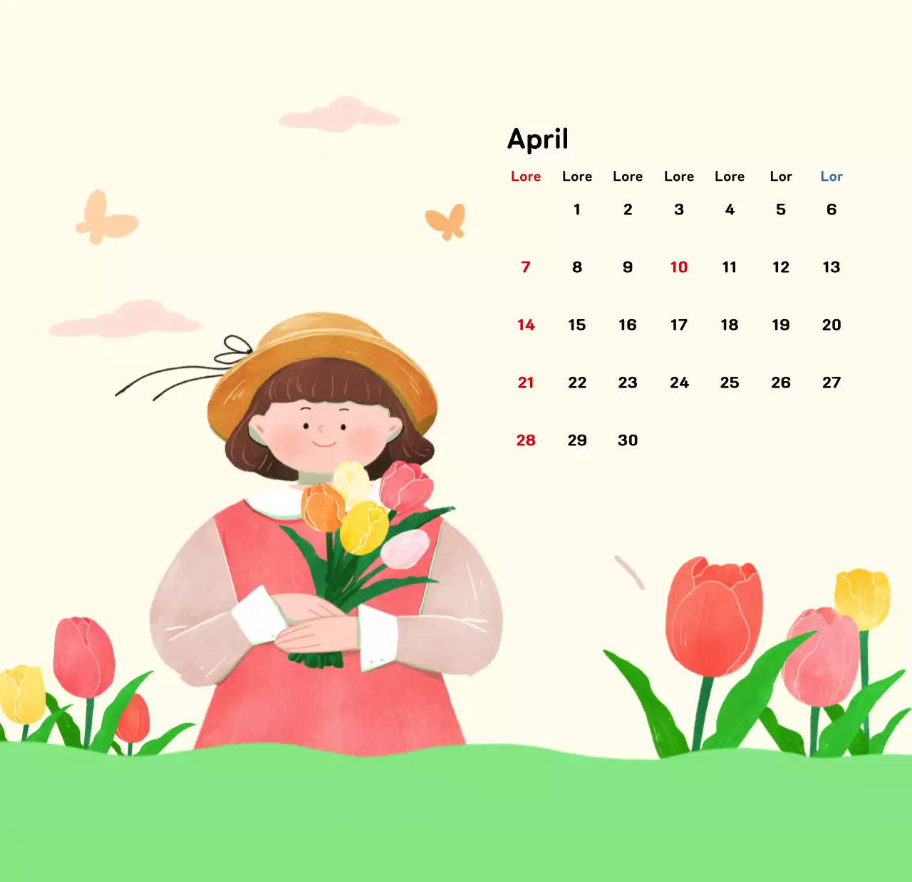 Ein warmer, illustrierter Kalender für das neue Jahr