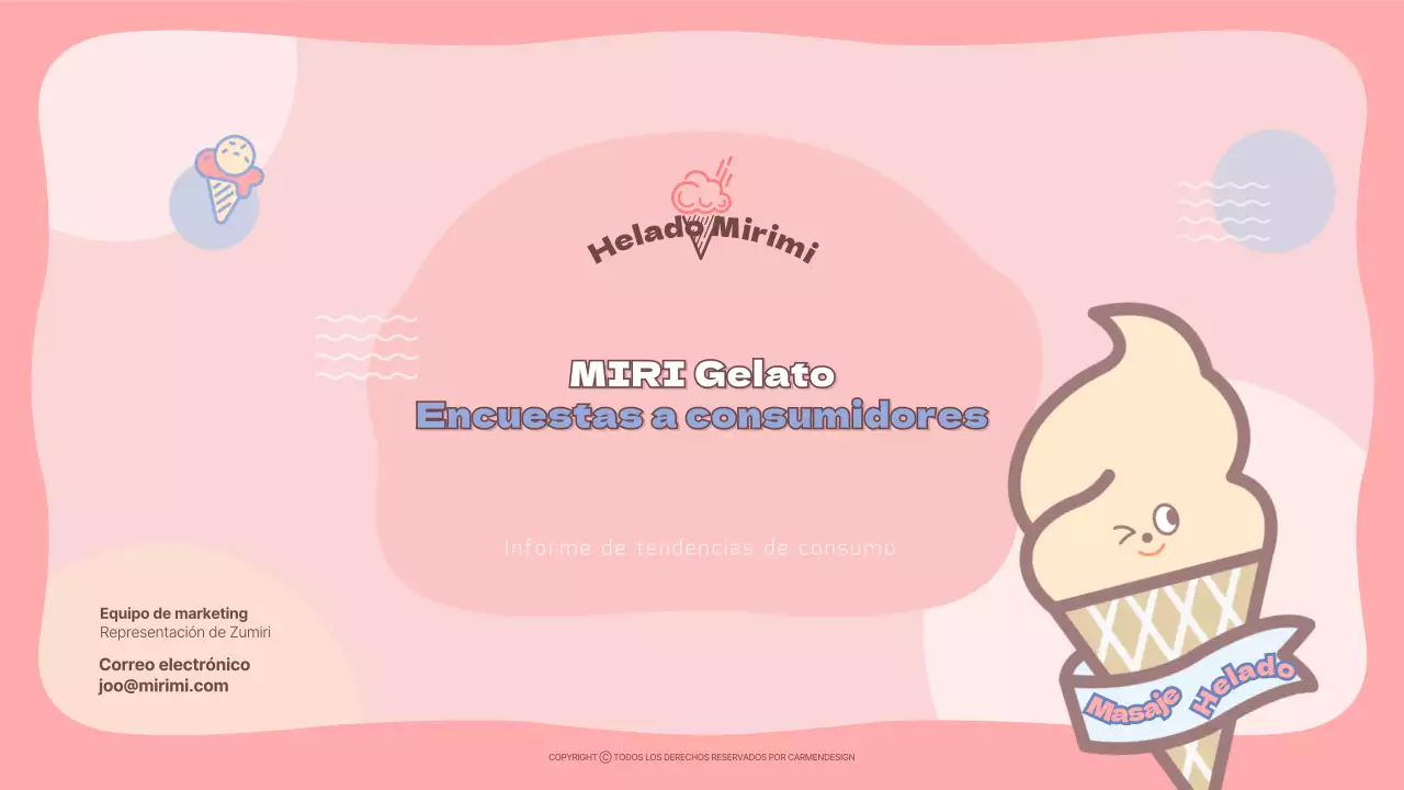 Análisis de la tendencia al helado de color pastel Encuestas a consumidores