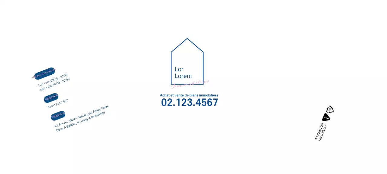 Illustration de l'immobilier en blanc et lignes épurées