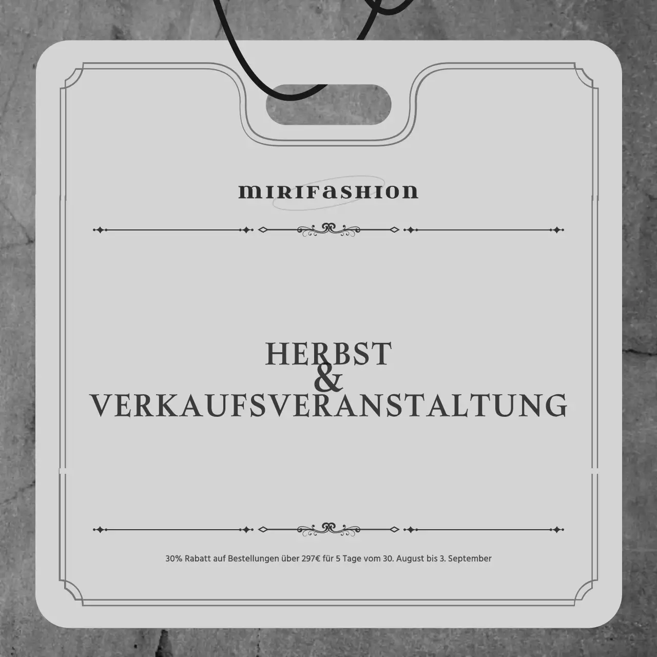 Grau und schwarz Luxus-Jeans-Tag-Konzept Kleidung zum Verkauf