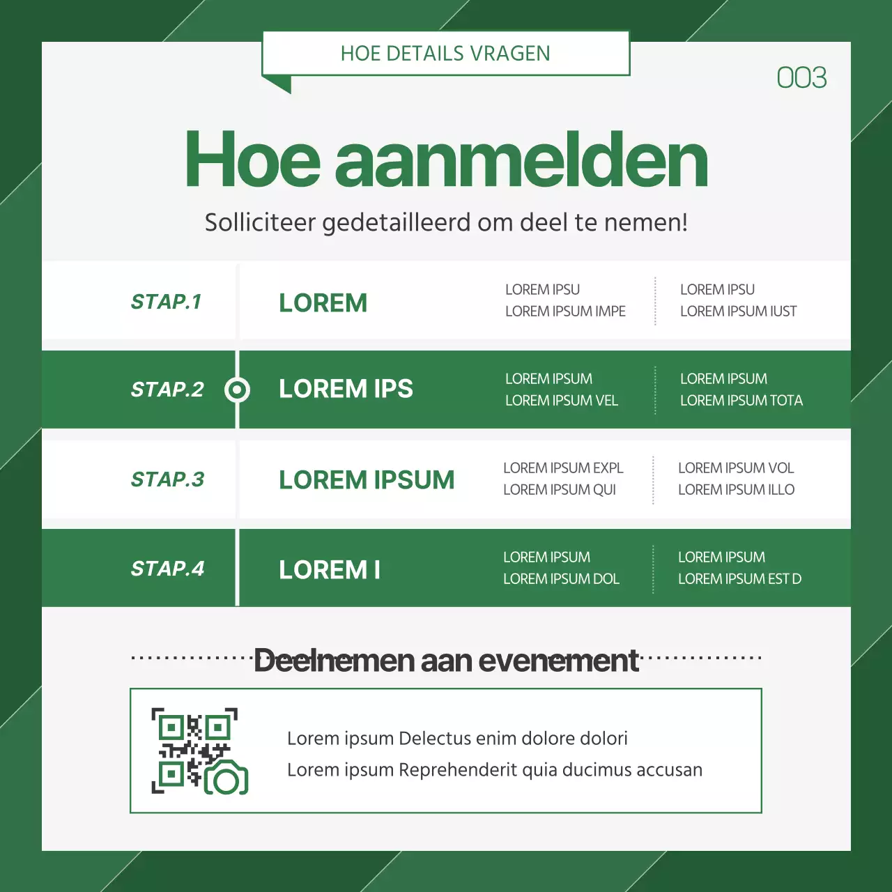 Stimuleer de werving voor lichaamsbeweging met een groene, speelplaatsachtige uitstraling