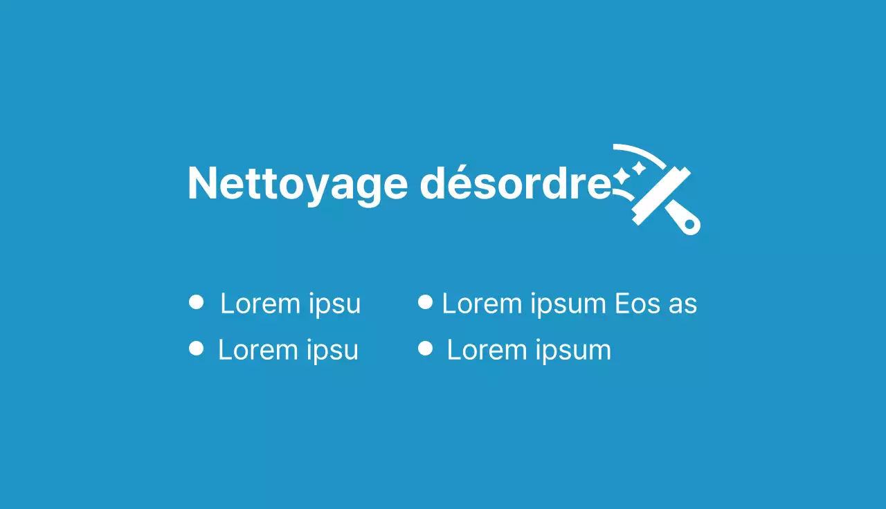 Service de nettoyage mignon avec illustration bleue