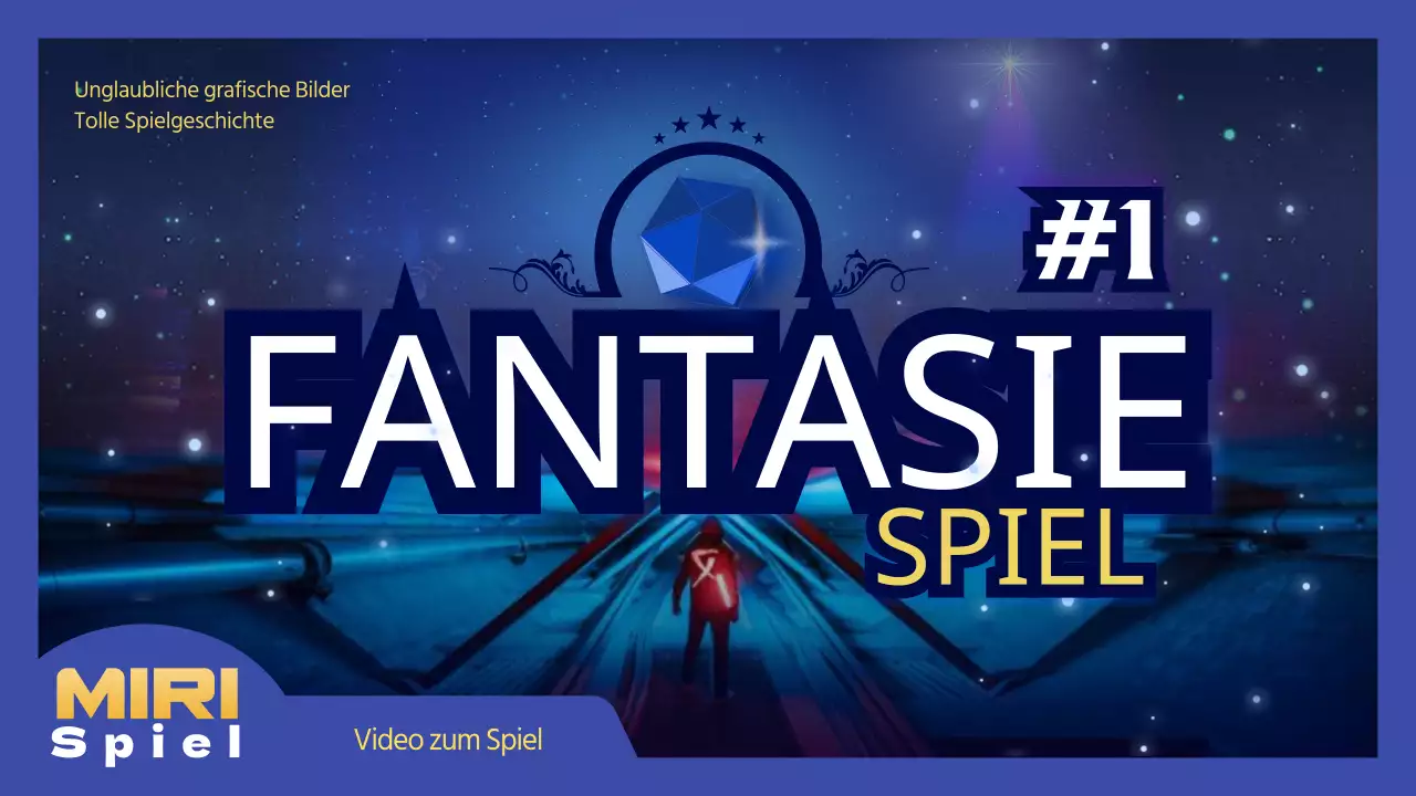 Blau gefärbtes, fantastisches Gameplay-Material