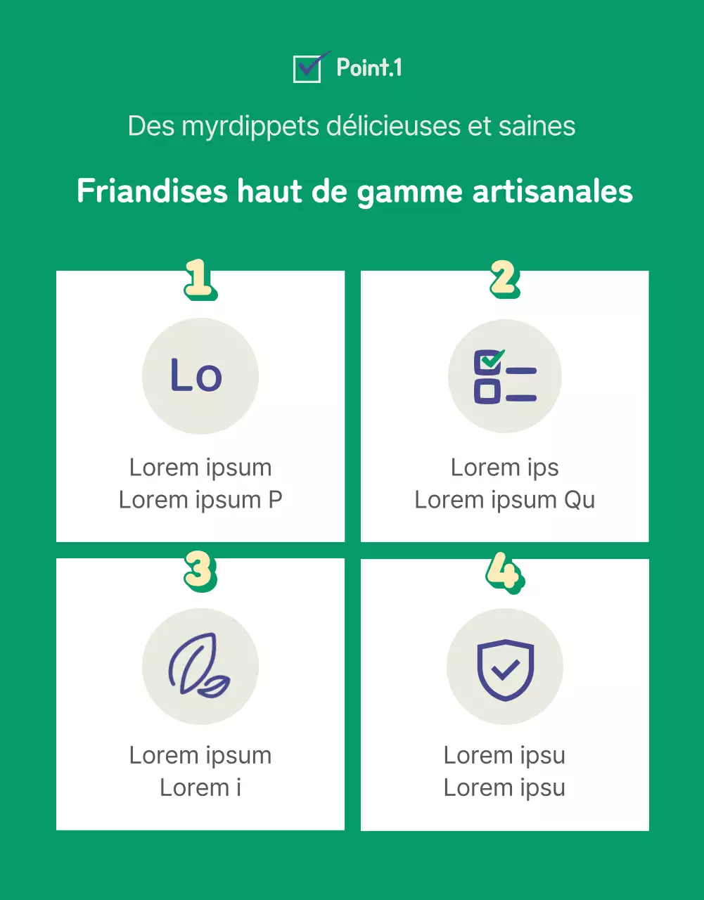 Mignonnes friandises bleues et vertes pour chiens page détaillée