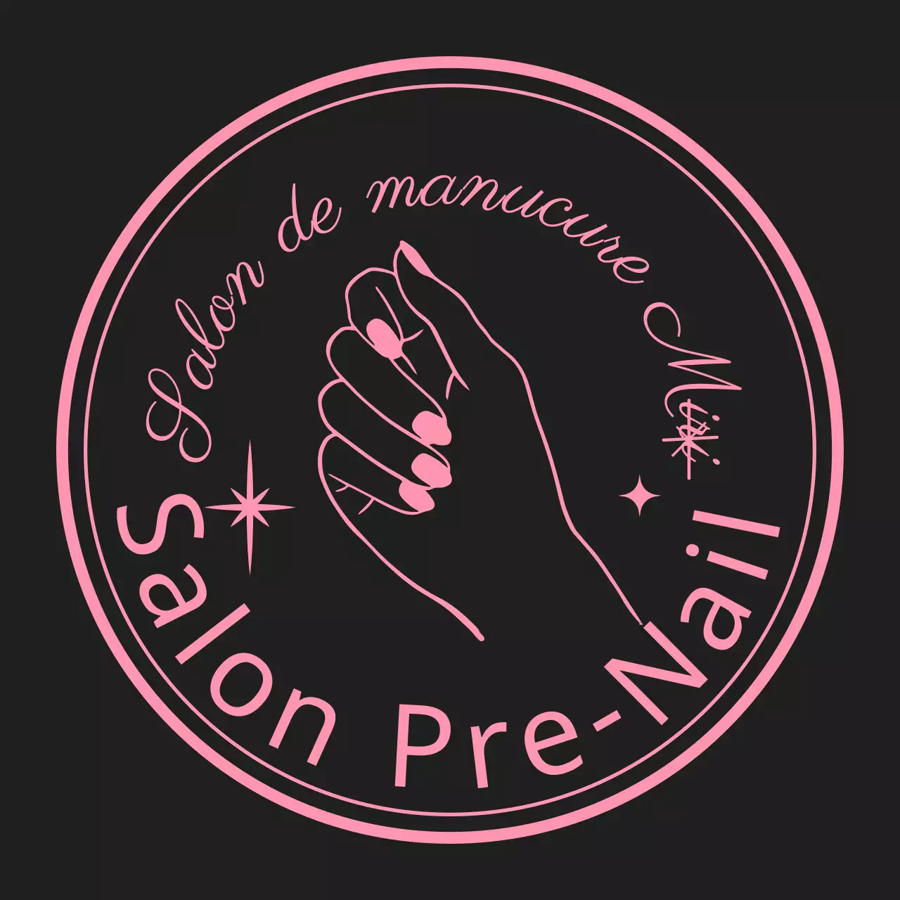 Cadre sentimental noir et rose pour les informations du salon