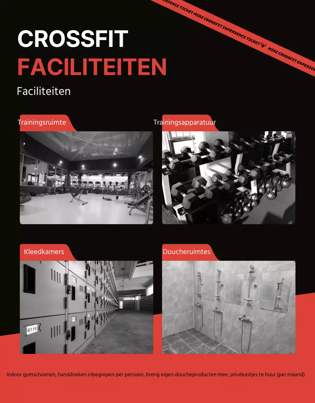 Promoot een trendy crossfit evenement in oranje en zwart