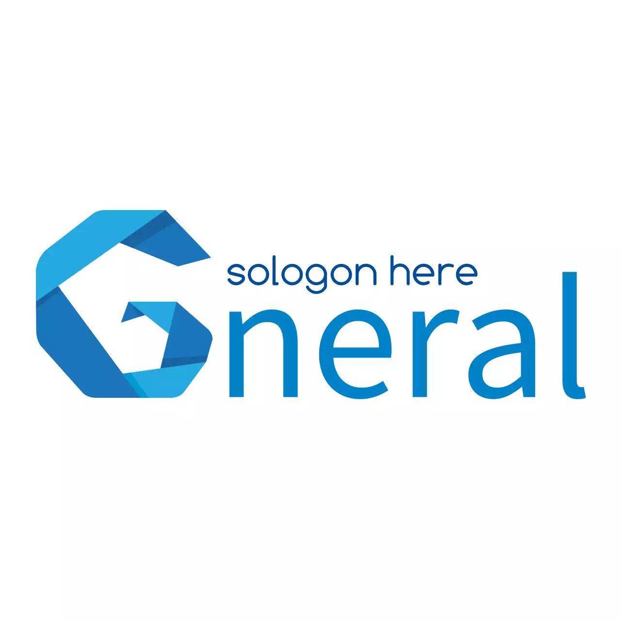 青 モダン デザイン ロゴ