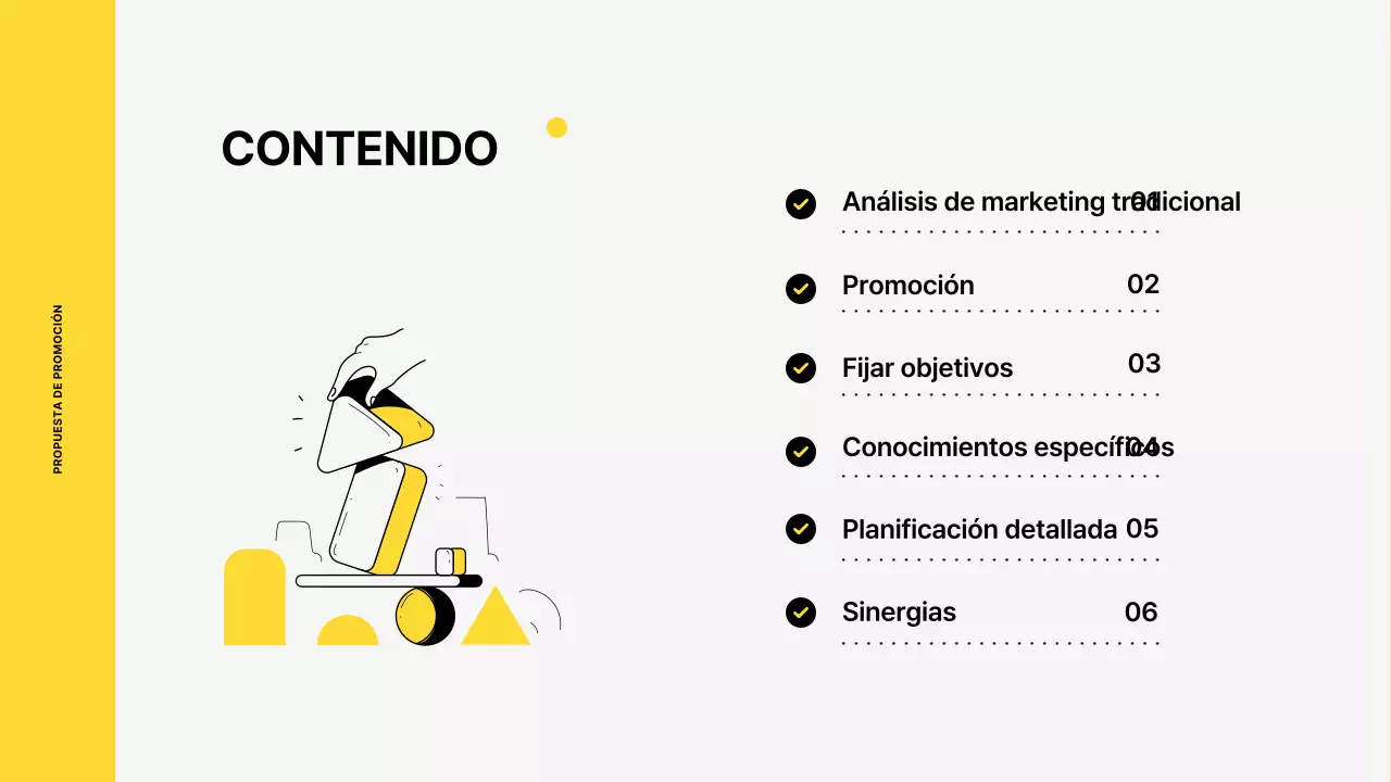 Plan de promoción de marketing para una zapatilla de deporte con un concepto de ilustración de colores vivos en tonos amarillos y negros.