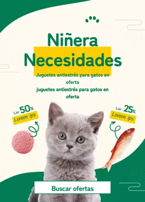 Simpático juguete verde y amarillo para gatos