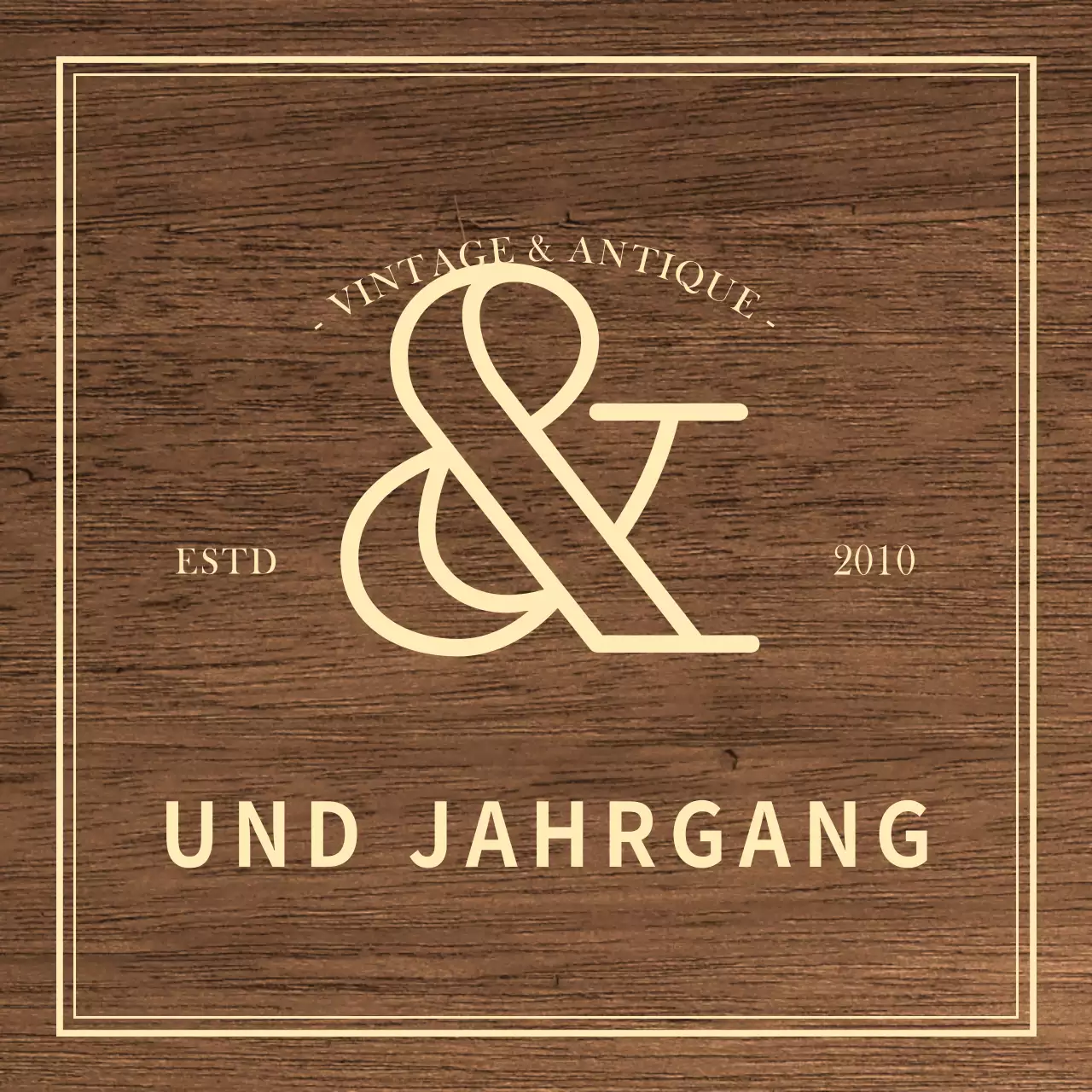 Antikes Ladenschild mit elfenbeinfarbenem Text für ein klassisches Aussehen