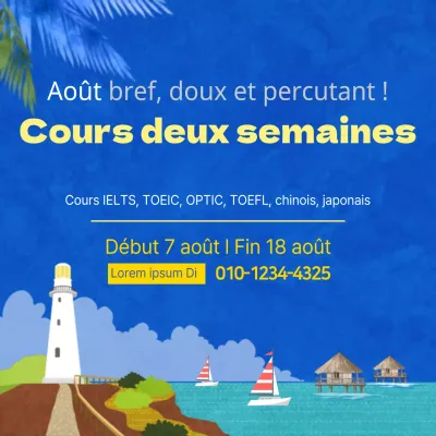 Cours de courte durée de 2 semaines