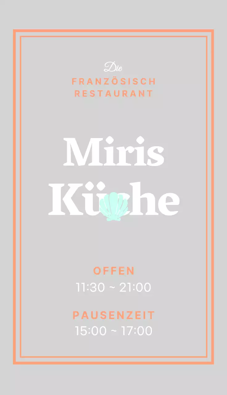 Werben Sie für Ihr Restaurant mit Orangen- und Minzmotiven