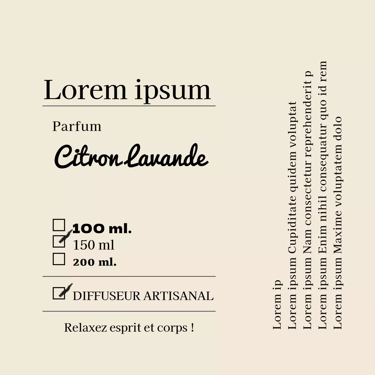 Étiquettes du diffuseur