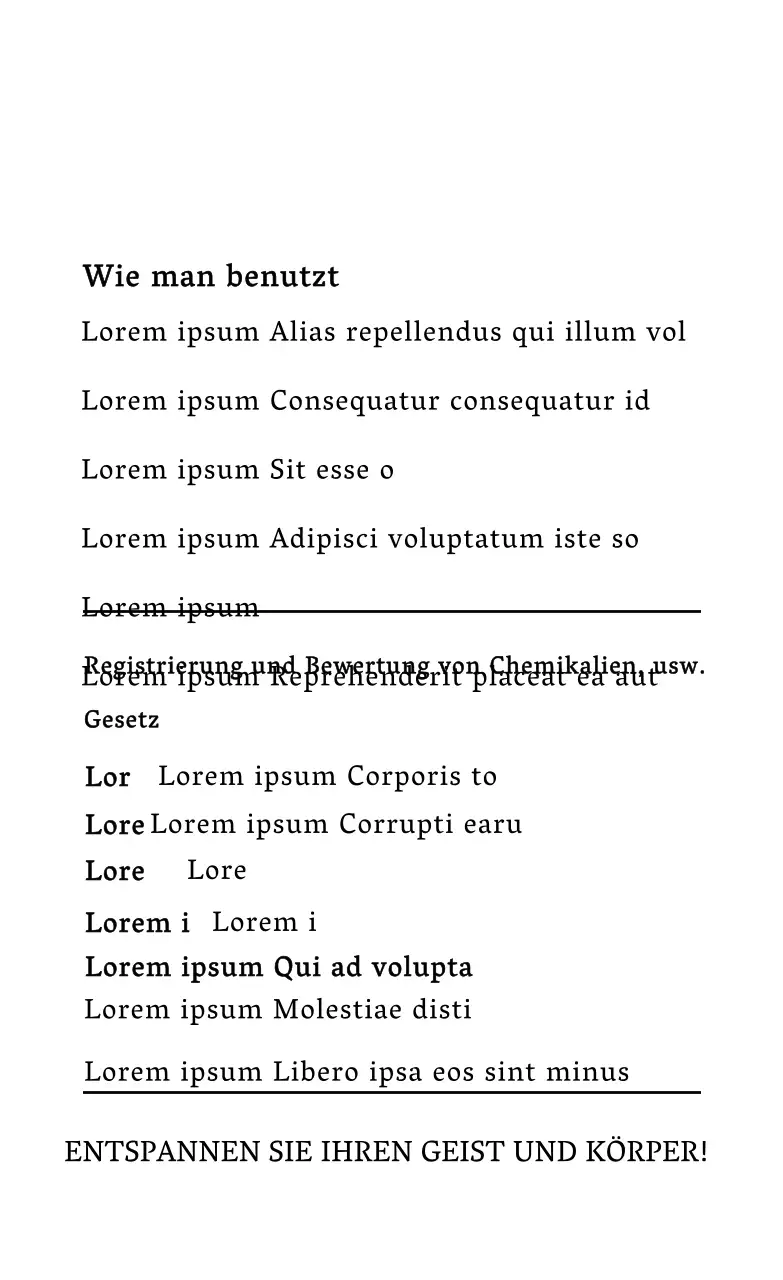 Informationsetiketten für Diffusoren