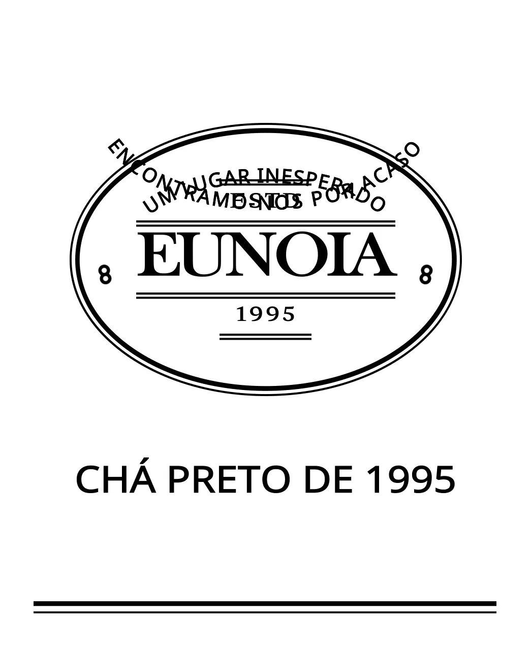 Saquetas de chá preto com forma de logótipo vintage