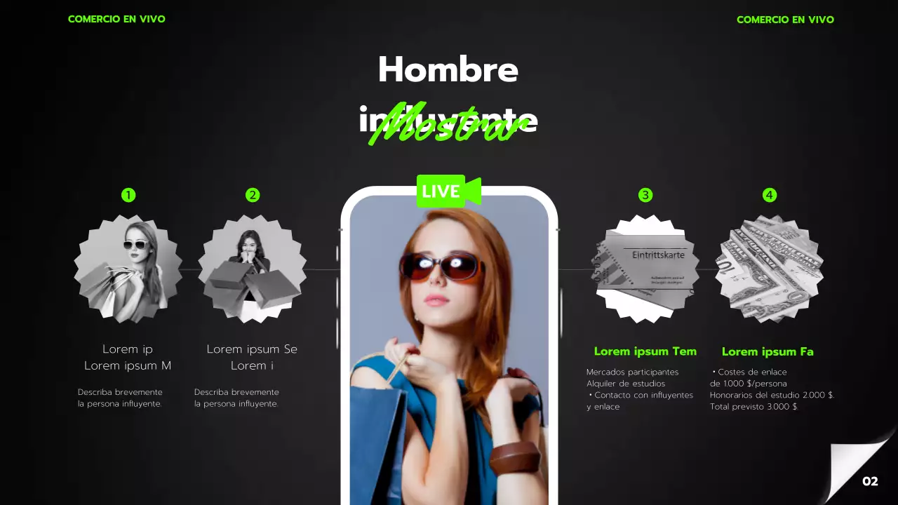 Un sencillo planificador de eventos de Black Friday para centros comerciales en negro y verde lima