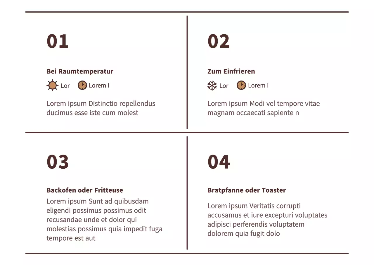 Braunes, einfaches Textlayout Bread Information