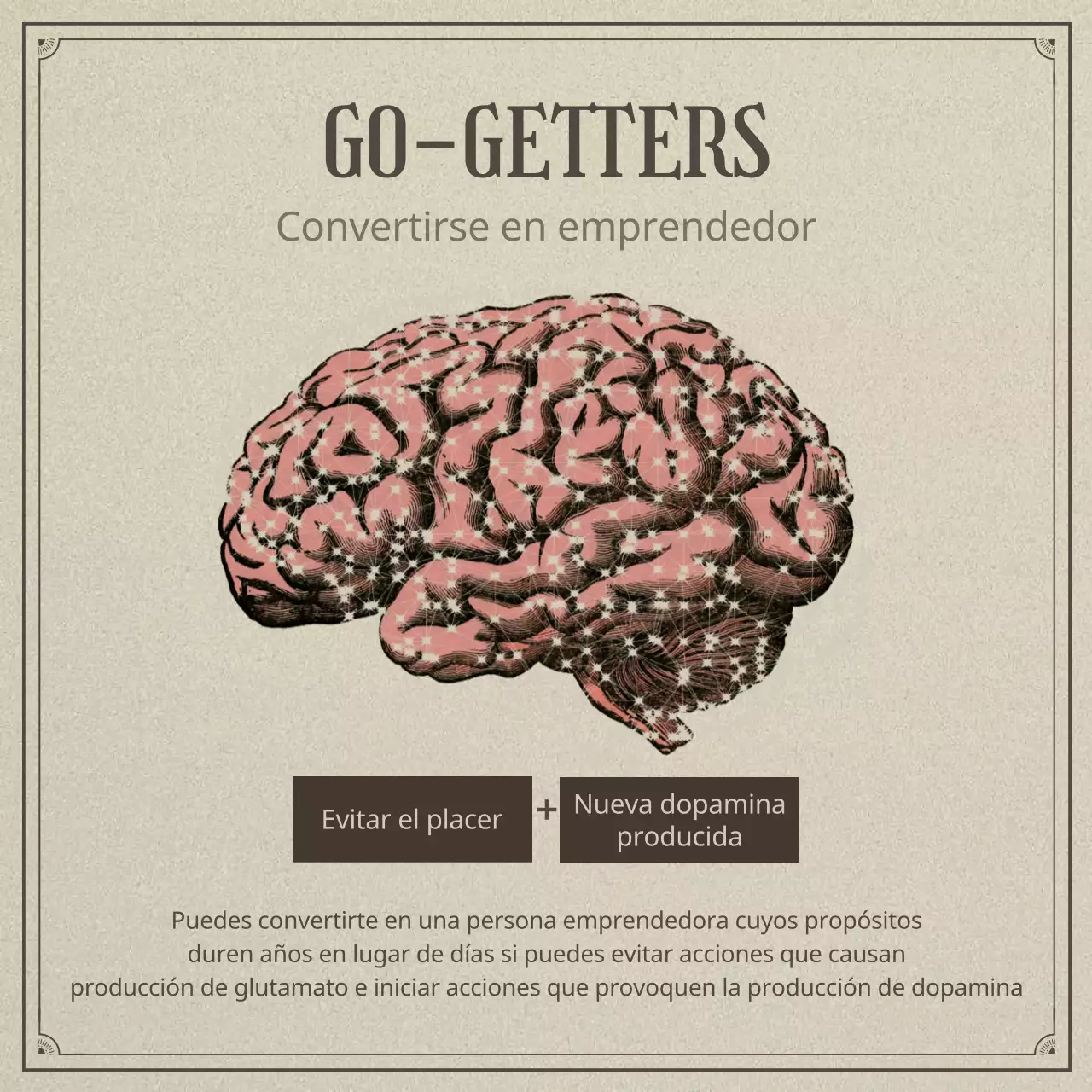 Neurociencia y pereza en un concepto de ilustración beige y realista