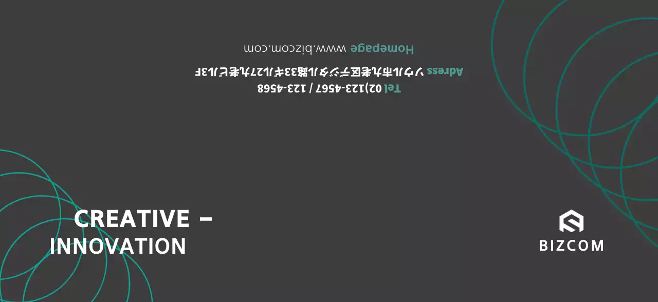 ブラックグレーのシンプルなビズコム会社販促用