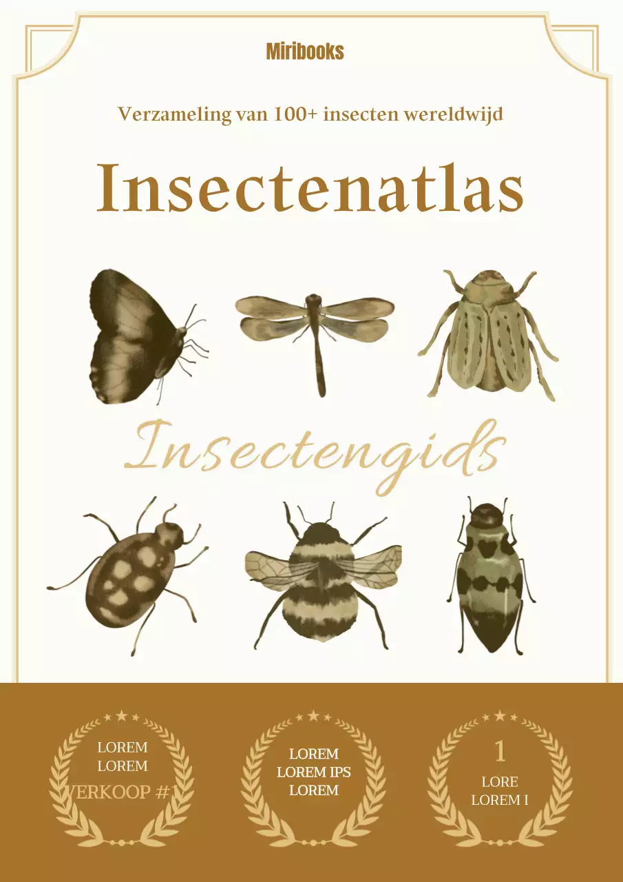 Een bruine en vintage-geïnspireerde eco-educatieve encyclopedie entomologische atlas