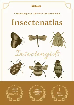 Een bruine en vintage-geïnspireerde eco-educatieve encyclopedie entomologische atlas