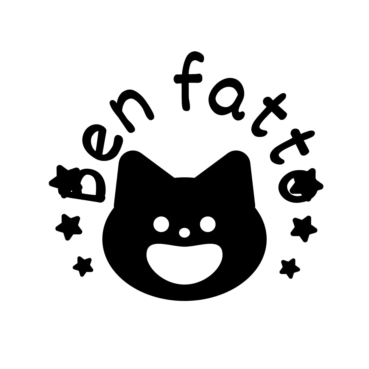 Timbro di ringraziamento con un simpatico personaggio animale nero