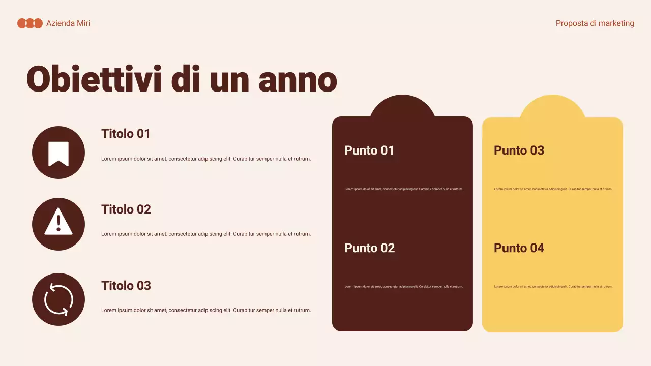 documento di marketing arancione