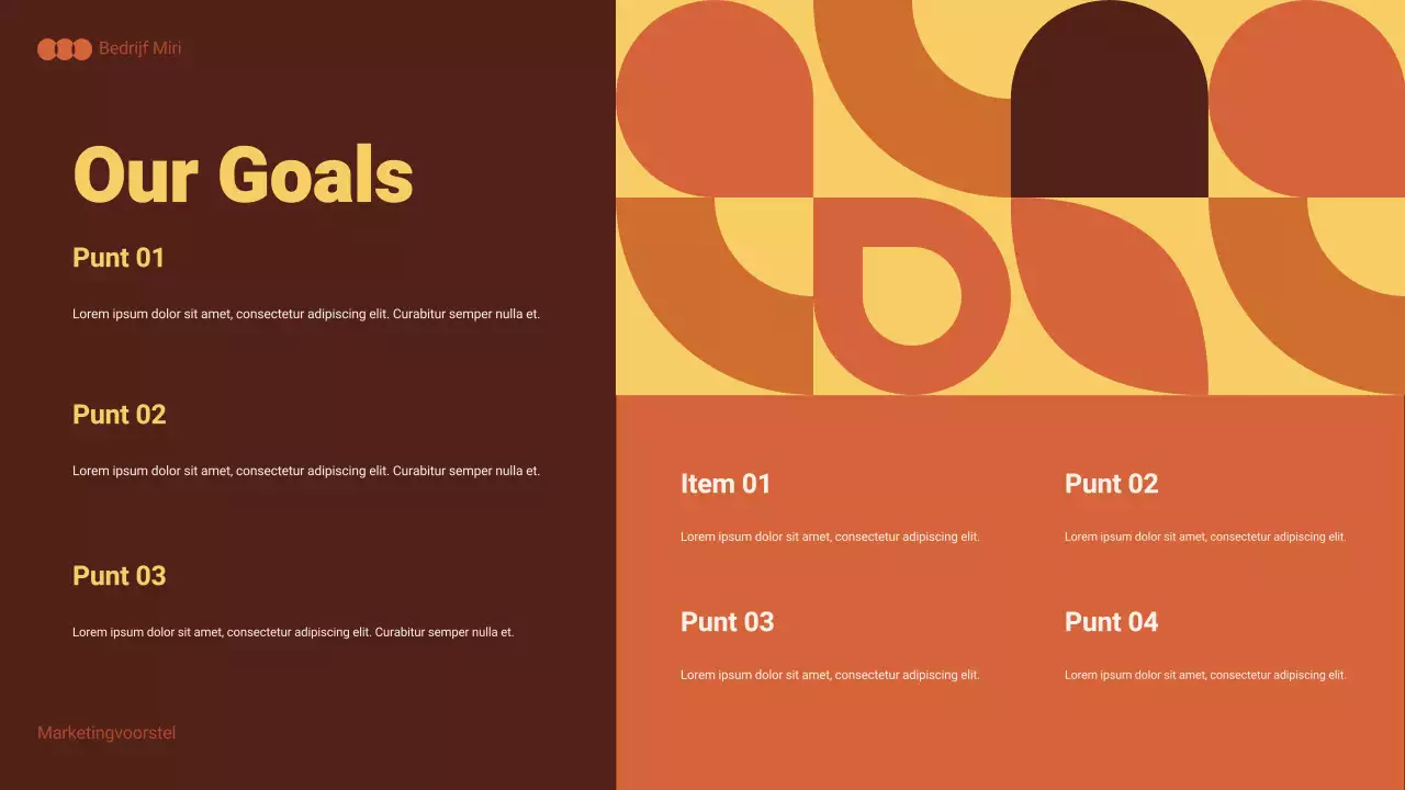 oranje samenvatting marketingdocument