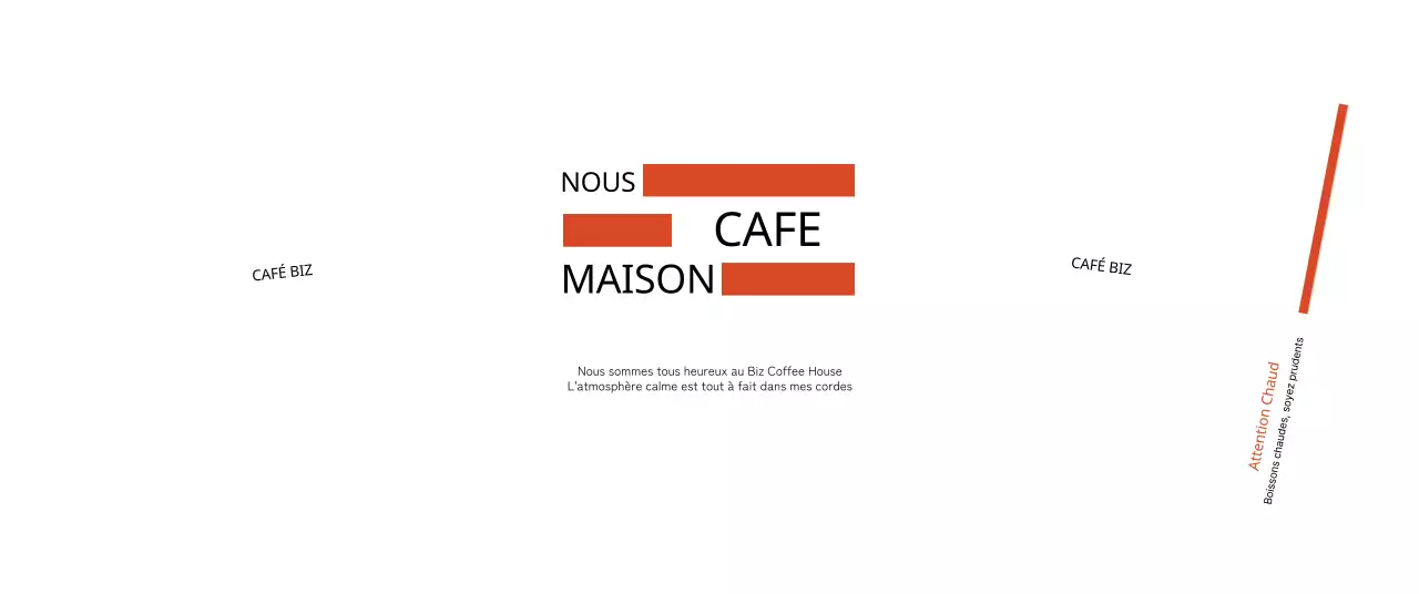 Faites la promotion de votre café avec un texte simple en orange