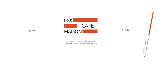 Faites la promotion de votre café avec un texte simple en orange