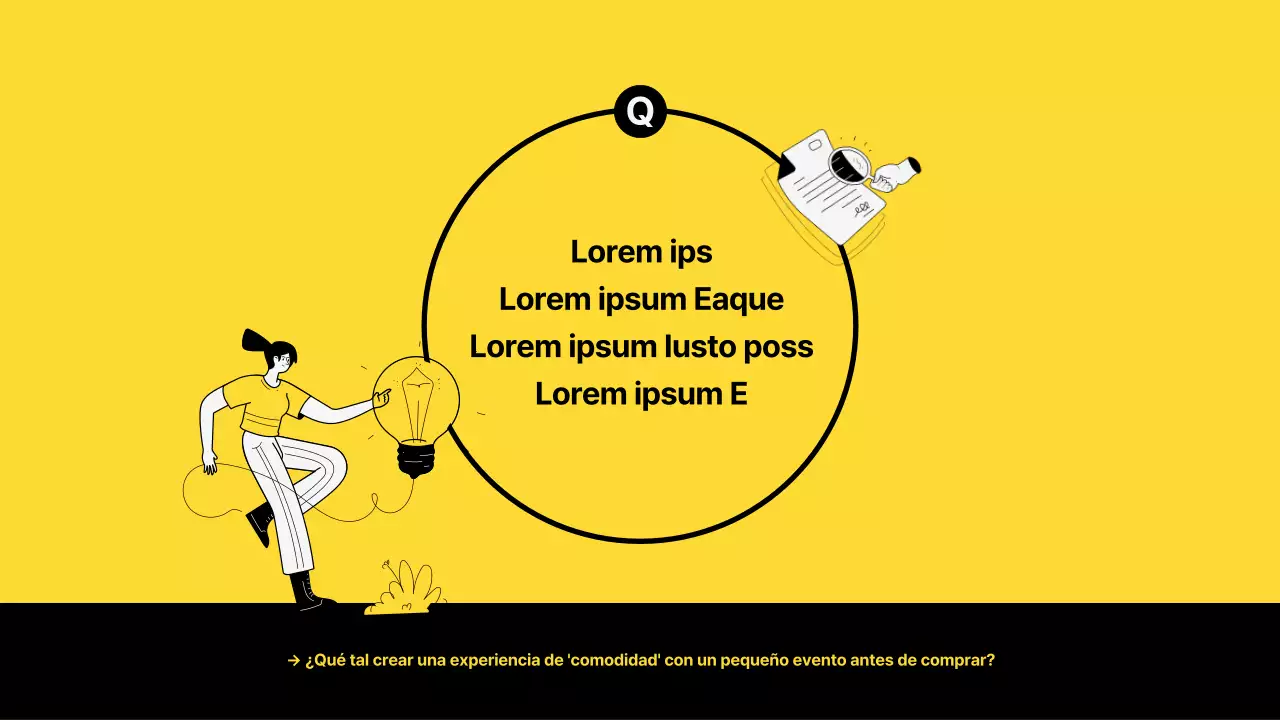 Plan de promoción de marketing para una zapatilla de deporte con un concepto de ilustración de colores vivos en tonos amarillos y negros.