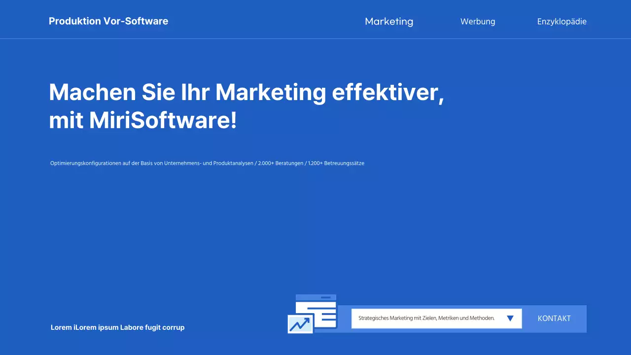 Förderung grundlegender Begriffe aus der blau-weißen Marketingpraxis