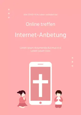 Niedliches korallenfarbenes Plakat für eine persönliche Dienstleistung