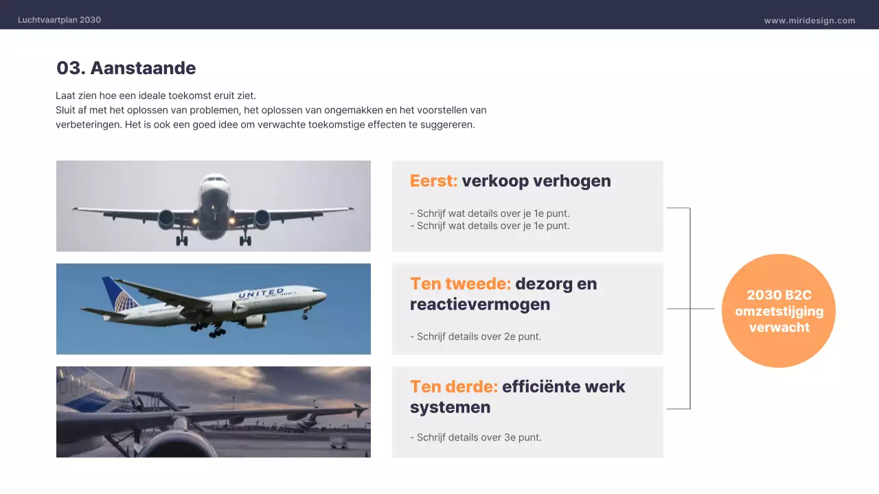 Luchtvaart Business Template met oud stadsthema